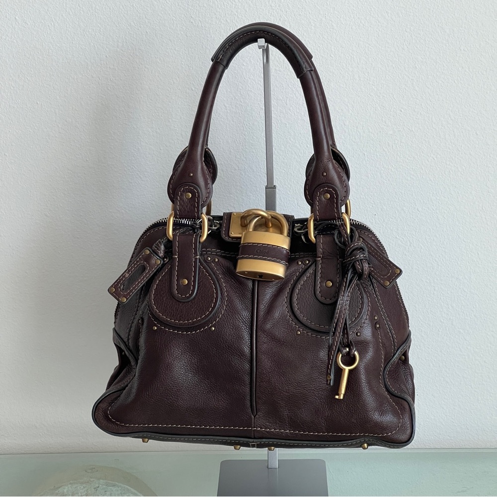 Chloe Paddington Bag – Dark Brown Leather, Gold Hardware